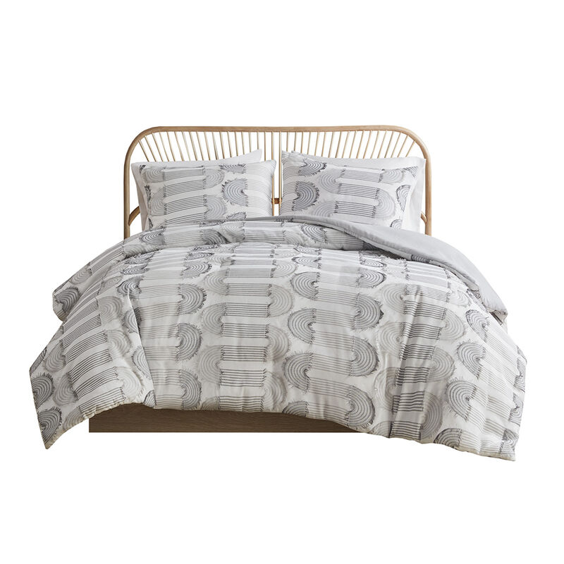 Gracie Mills Jermaine Luxurious Harmony: Clip Jacquard Comforter Set