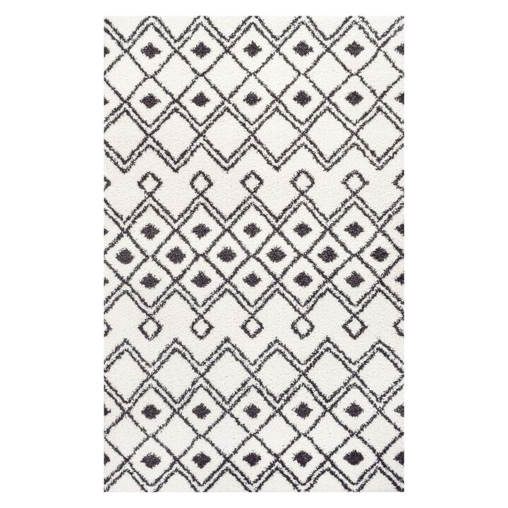 Caimari Moroccan Diamond Shag Area Rug