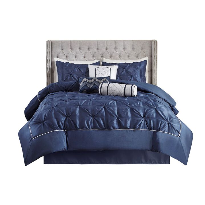 Gracie Mills Shelby 7-Piece Padded Comforter Set