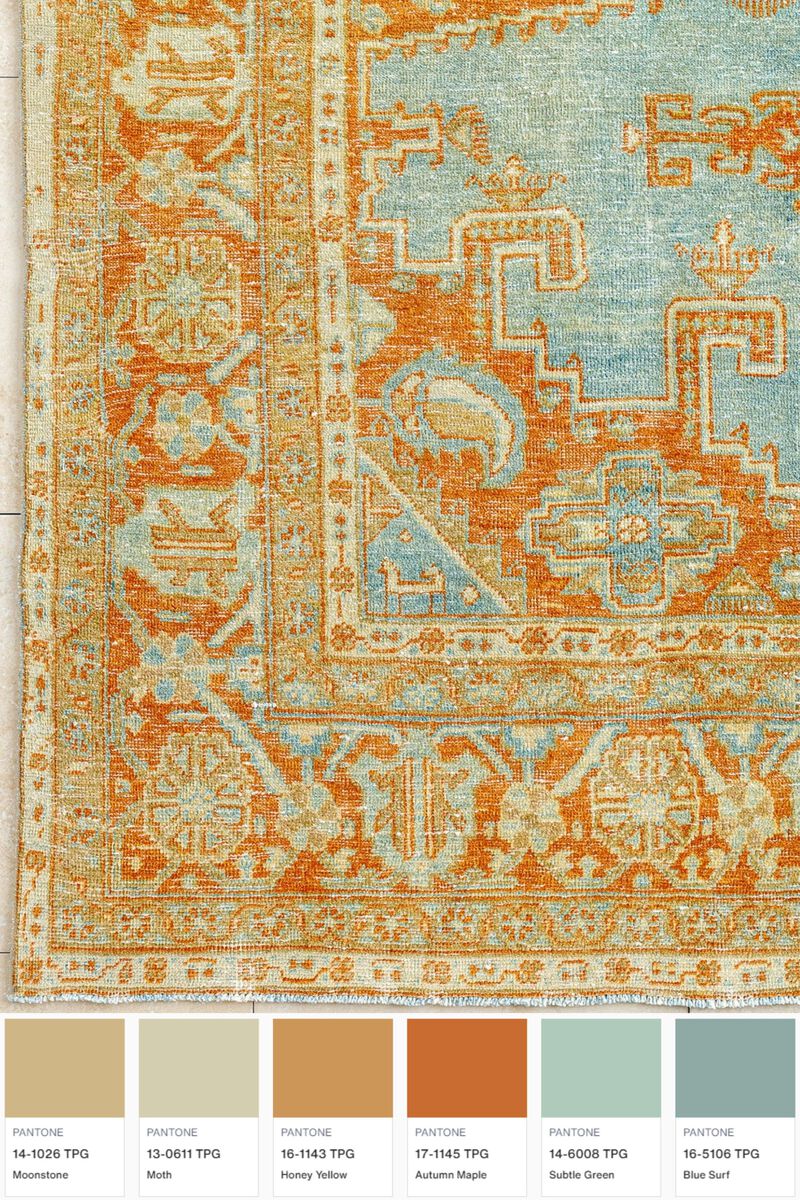 District Loom Vintage Persian Tabriz VISS area rug-Hysham