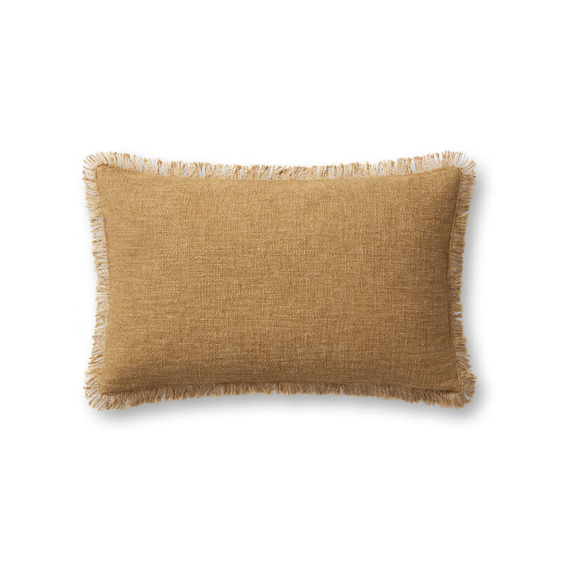 Sable PAL0033 Gold 13''x21'' Polyester Pillow by Amber Lewis x Loloi, Set of Two