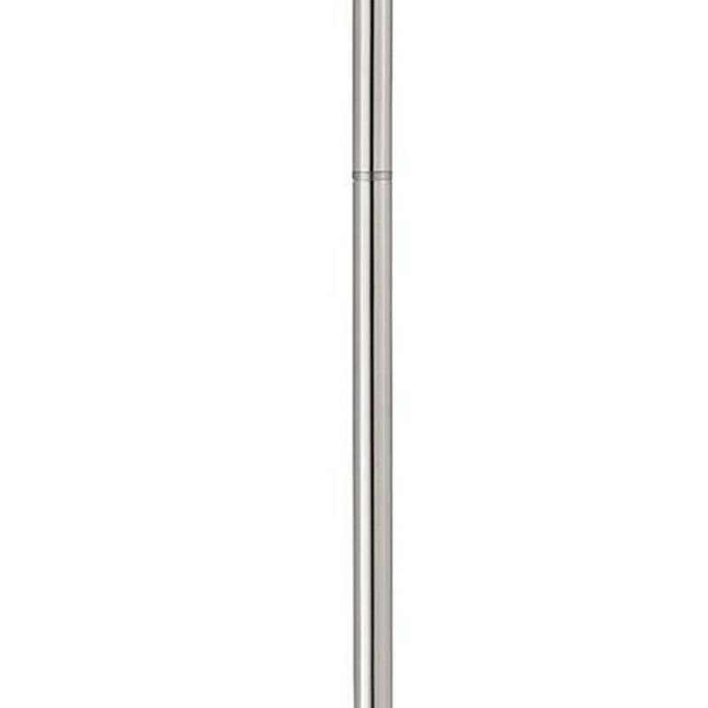 Metal Round 3 Way Floor Lamp with Spider Type Shade, Silver-Benzara