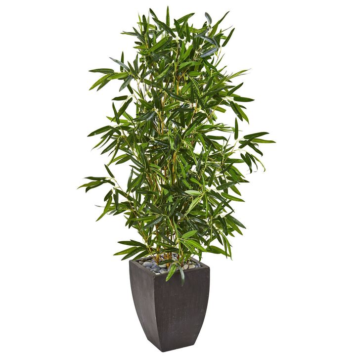 Nearly Natural 5-ft Bamboo Tree in Planter (Real Touch) UV (Indoor/Outdoor)