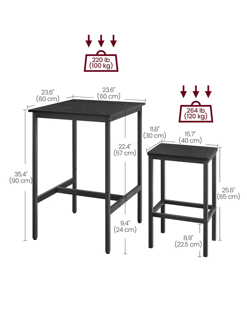 Bar Table and Chairs Set for Modern Dining and Entertaining