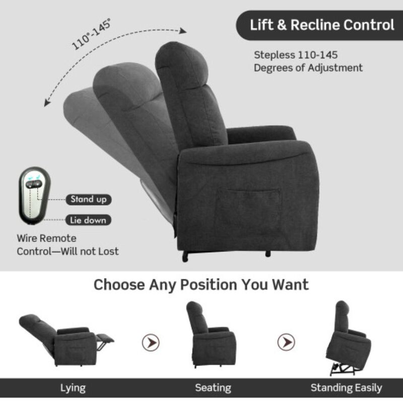 Power Lift Recliner Chair with Remote Control