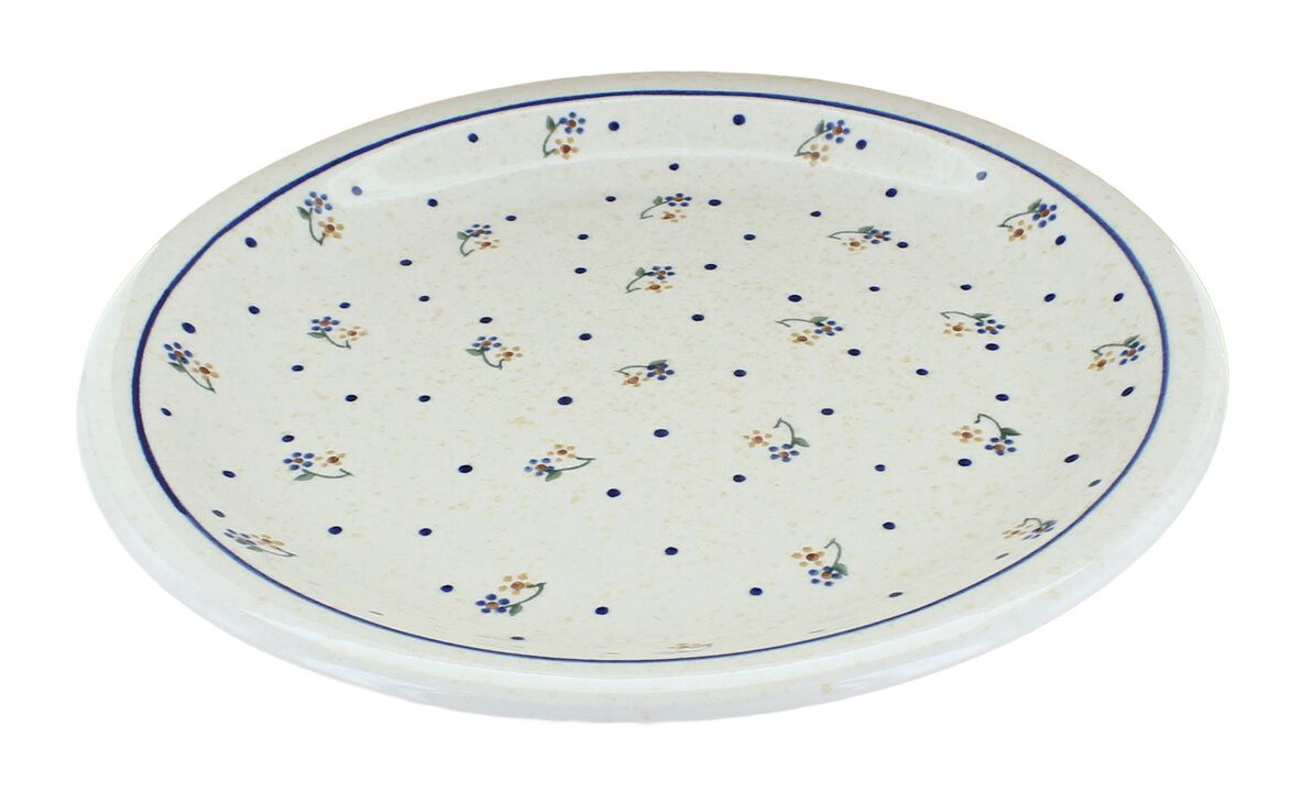 Blue Rose Polish Pottery Evergreen Dinner Plate