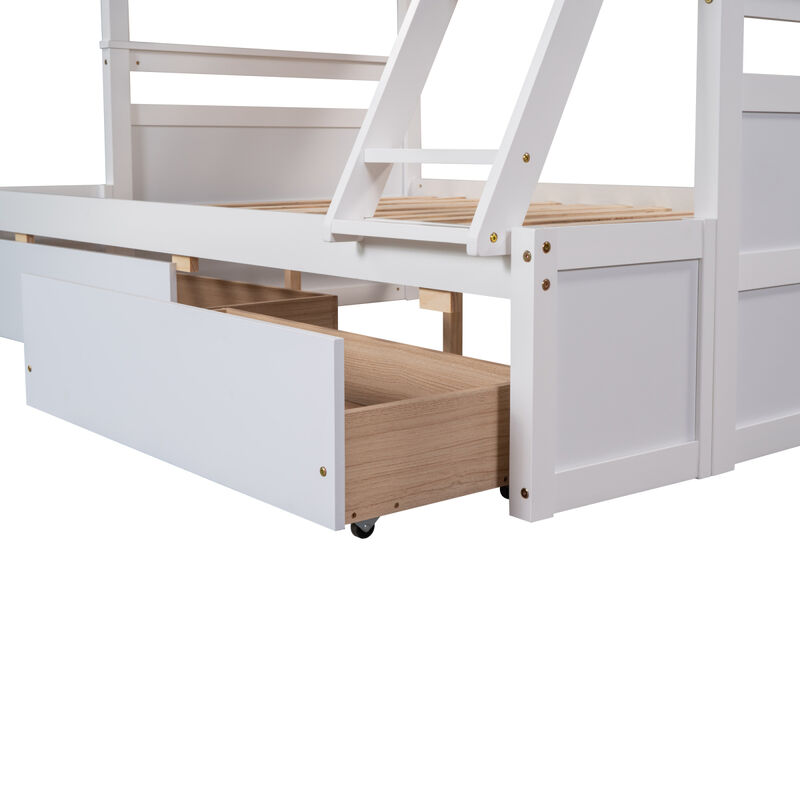 Twin Over Full Bunk Bed With Storage