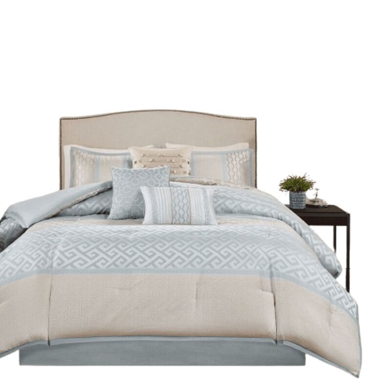 Gracie Mills Theodore 7-Piece Jacquard Comforter Set