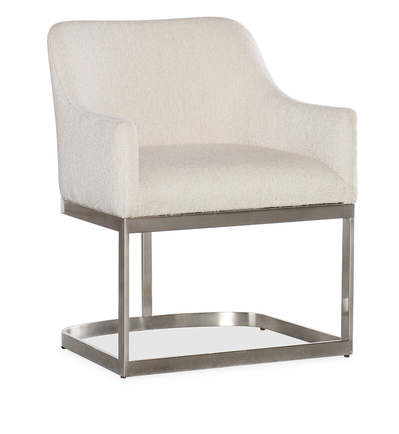 Modern Mood Upholstered Armchair with Metal Base