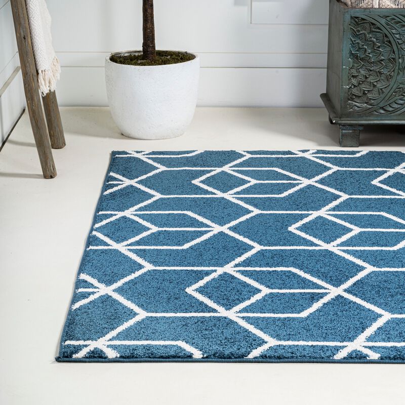 Tumbling Blocks Modern Geometric Area Rug