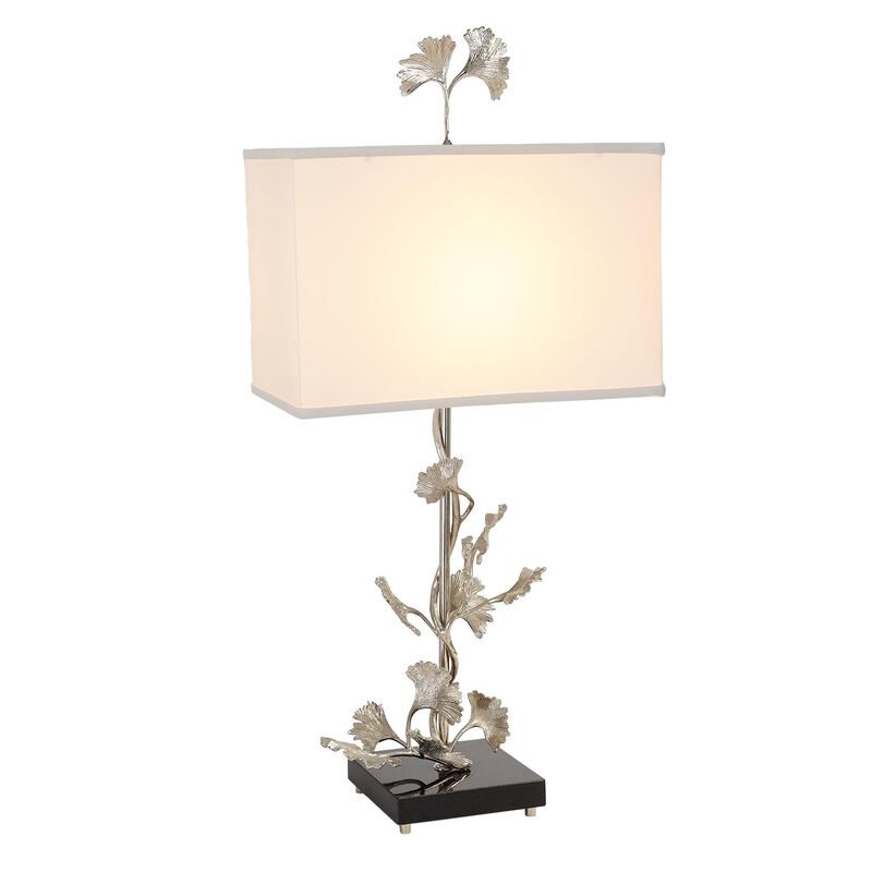 Ginkgo Silver Table Lamp