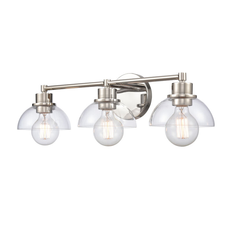 Julian 24'' Wide Silver 3-Light Vanity Light