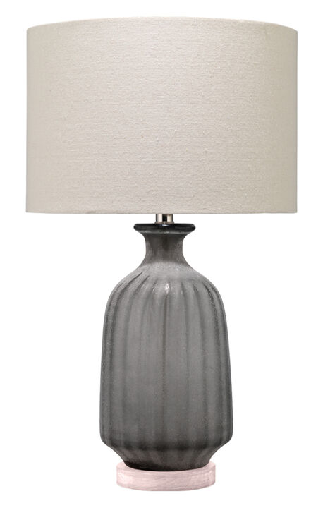 Grey Frosted Glass Table Lamp