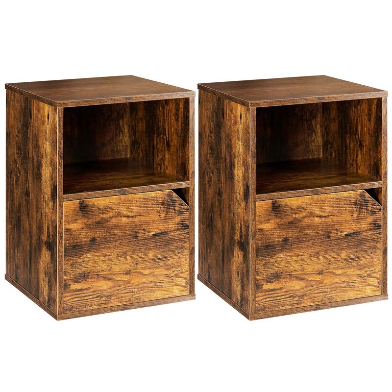 Set of 2 Nightstands Side End Table for Bedroom
