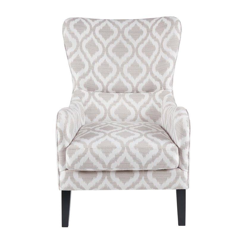Belen Kox Moda Wingback Accent Chair in Grey/White, Belen Kox