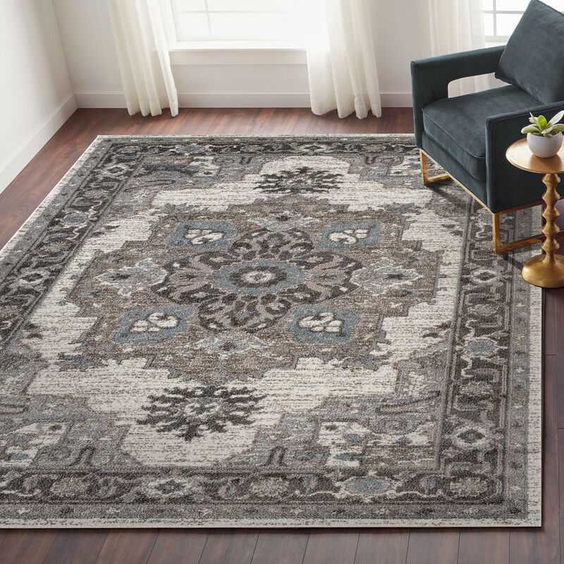 Alexandria Earley Taupe Medallion Area Rug