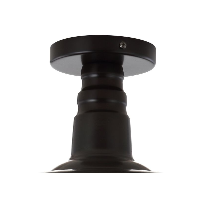 Camila Classic Industrial Indoor/Outdoor Iron LED Semi Flush Mount