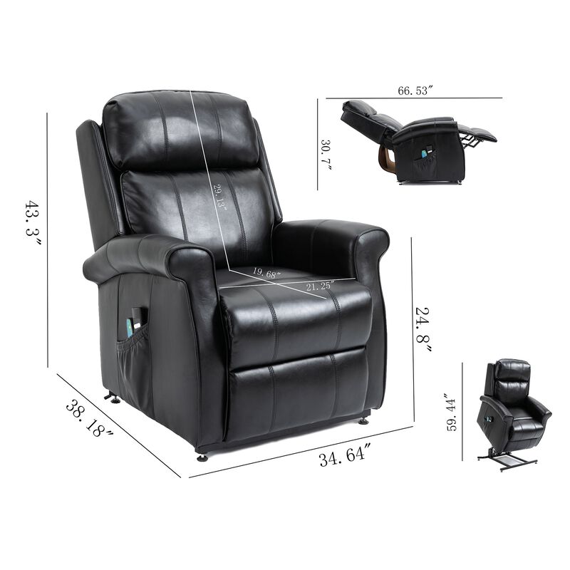 MONDAWE Faux Leather Indoor Elderly Power Lift Recliner Chair Intelligent Control Chair