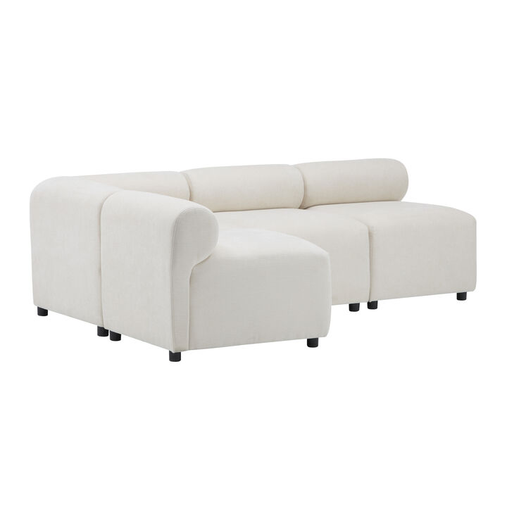 Christopher Knight Home Iansan Modern 4 Piece Chenille Modular Sectional Sofa with Rround Back