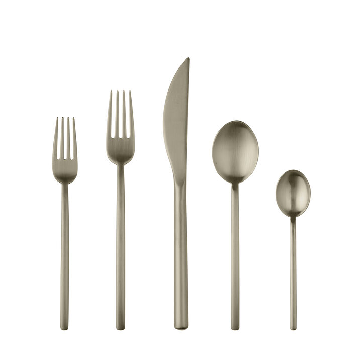 Due Ice Champagne Flatware Set 5 Pieces