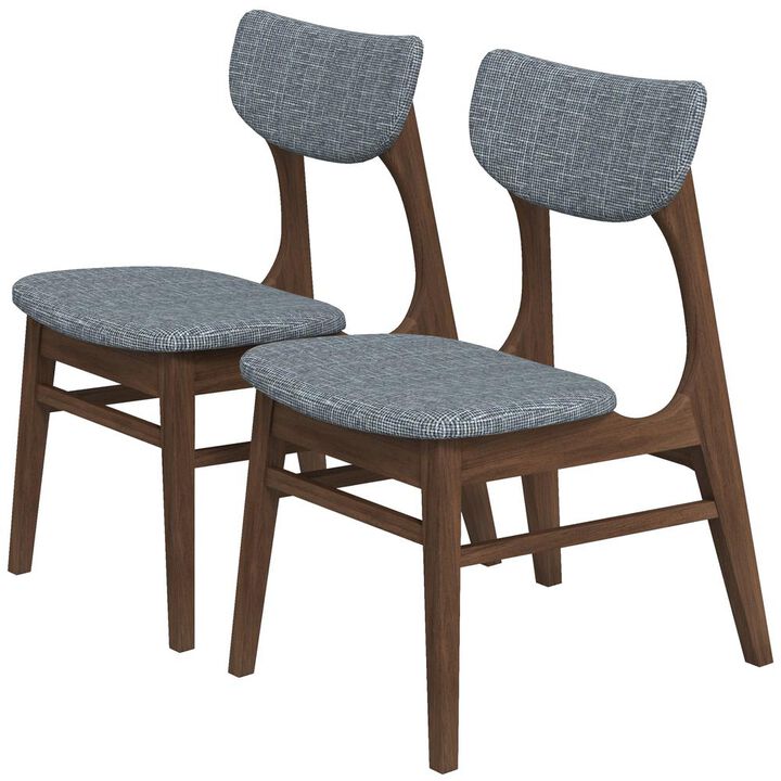 Ashcroft Furniture Co Eula Mid-Century Modern Dark Grey Dining Chair (Set of 2)