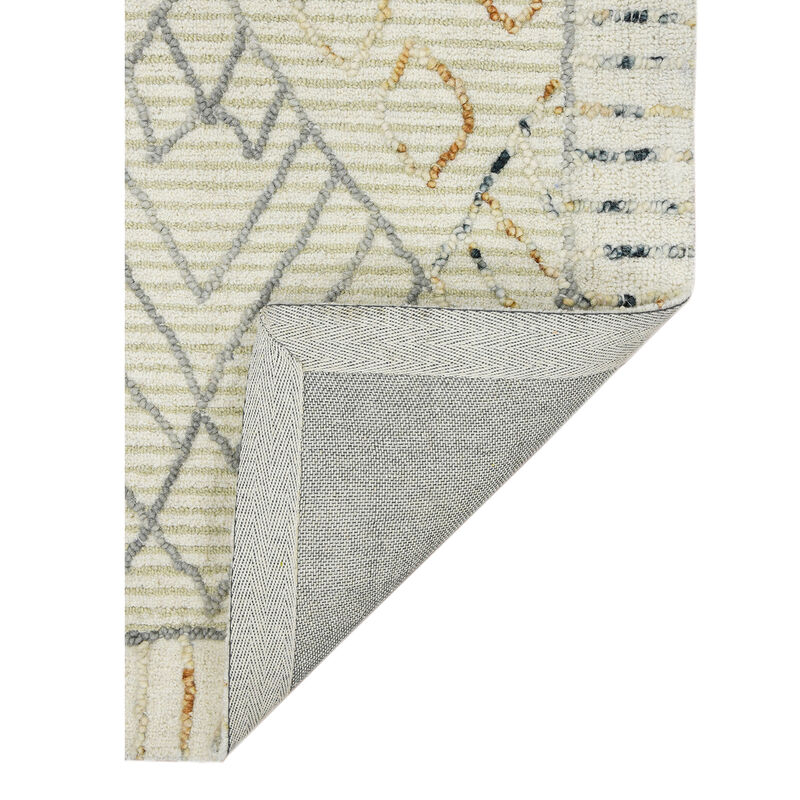 Berlin Drayton Ivory Hand-Hooked Wool Area Rug