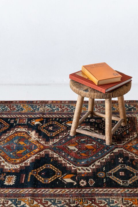 District Loom Vintage Caucas scatter rug-Anaconda
