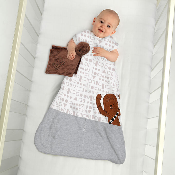 Lambs & Ivy Star Wars Chewbacca Wearable Blanket & Lovey Baby Gift Set - 2pc