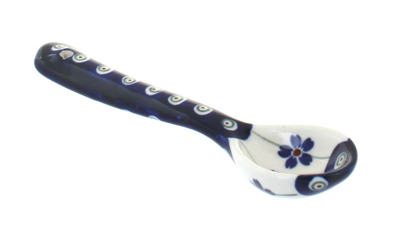 Blue Rose Polish Pottery Peacock Teaspoon