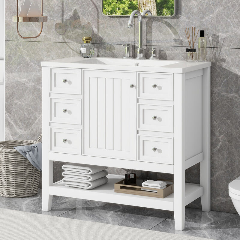 Merax 36" Bathroom Vanity Cabinet Base Only