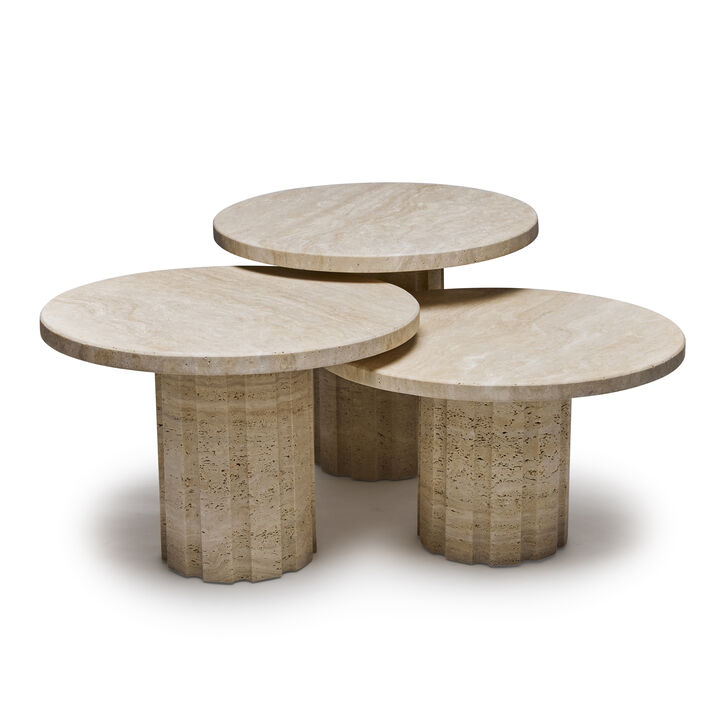 Amerigo Bunching Tables - Travertine