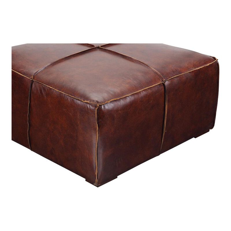 Stamford Leather Coffee Table - Dark Brown, Belen Kox