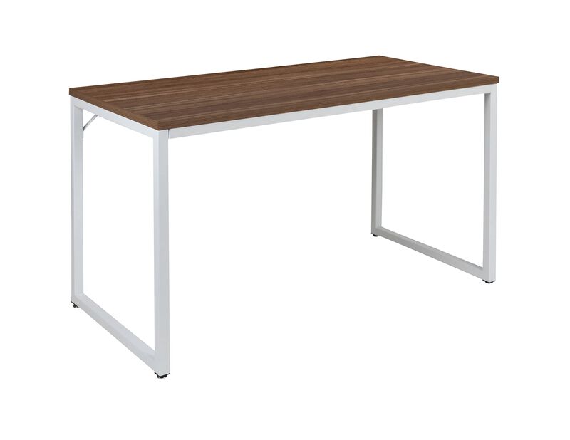 Flash Furniture Tiverton Industrial Modern Desk - Commercial Grade Office Computer Desk and Home Office Desk - 47" Long (Walnut/White)