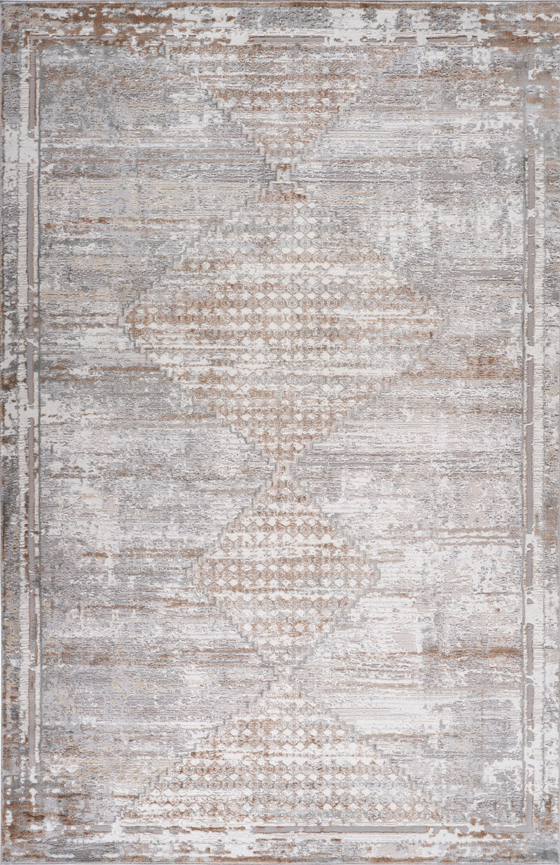 Atlas Vintage Boho Brown Grey Indoor Area Rug