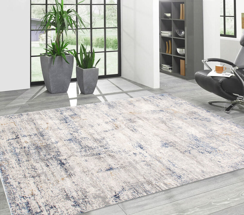 Pasargad Home Turkish Efes Design L. Grey Area Rug- 5' 0" X 8' 0"