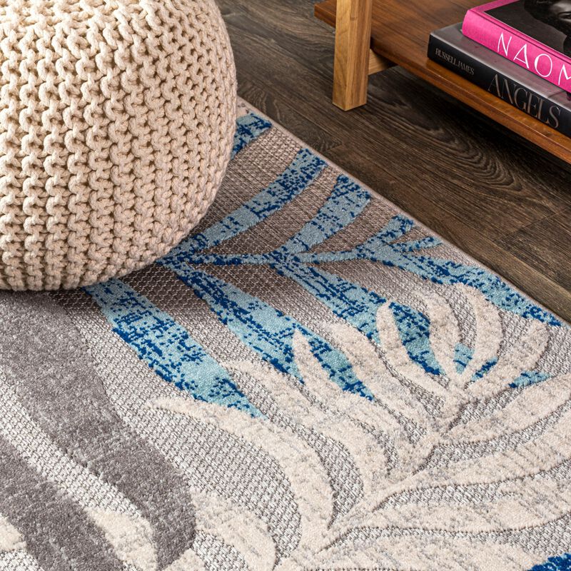 Tropics Palm Leaves Indoor/Outdoor Area Rug