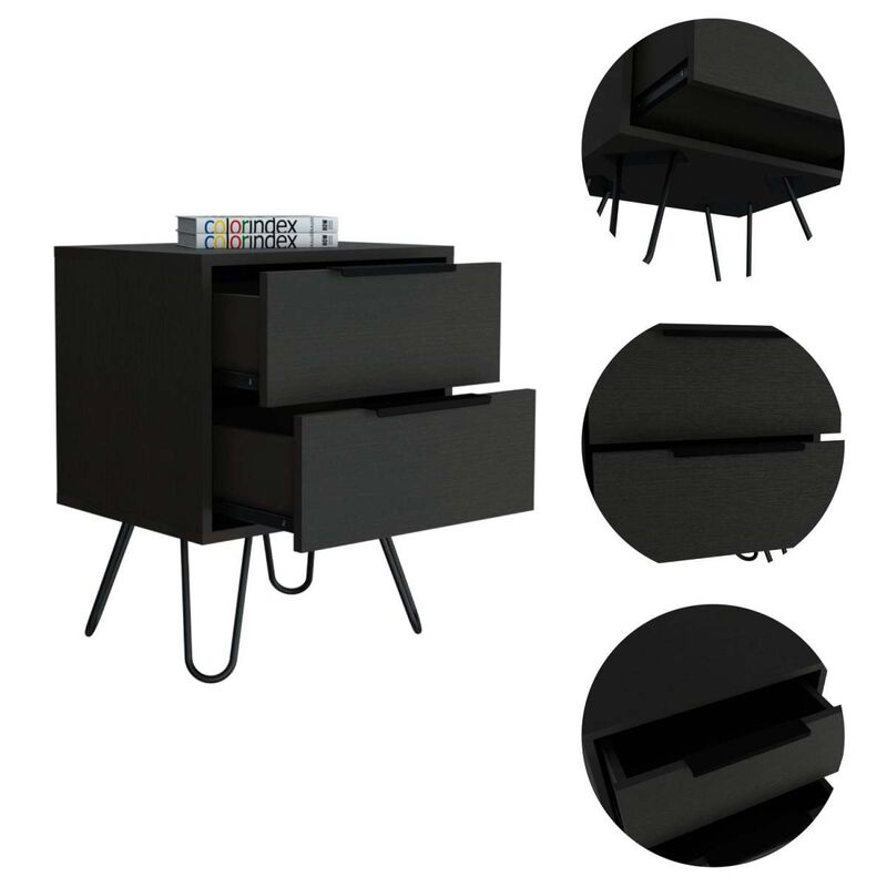 Augusta 2 Nightstand, Four Legs, Two Drawers