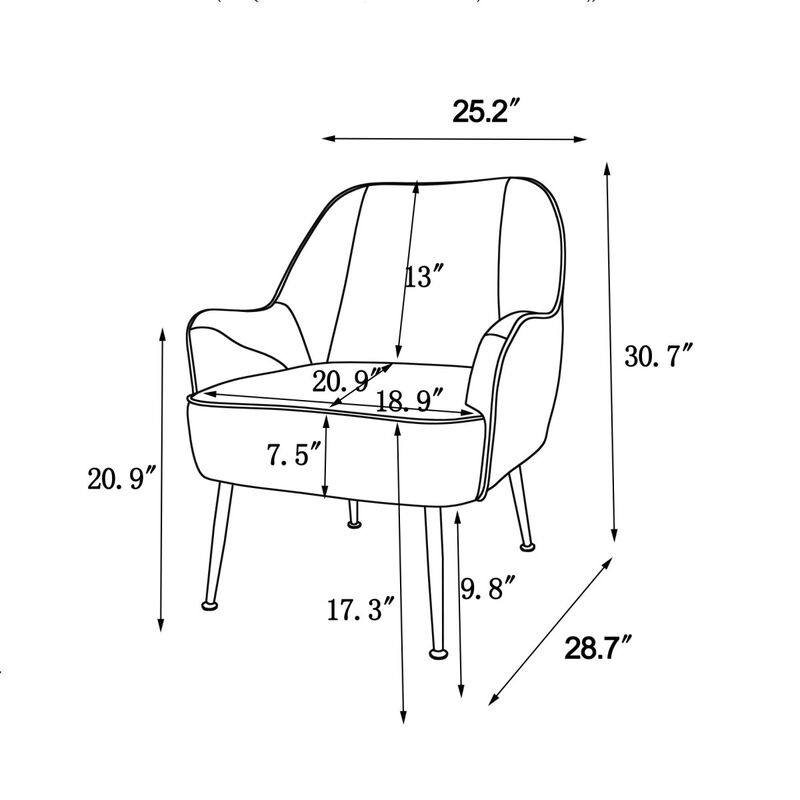 Modern Mid Century Chair Tufted Sherpa Armchair for Living Room Bedroom Office Easy Assemble