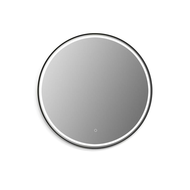 Altair Framed in Matt Black Modern Bathroom/Vanity LED Lighted Wall Mirror