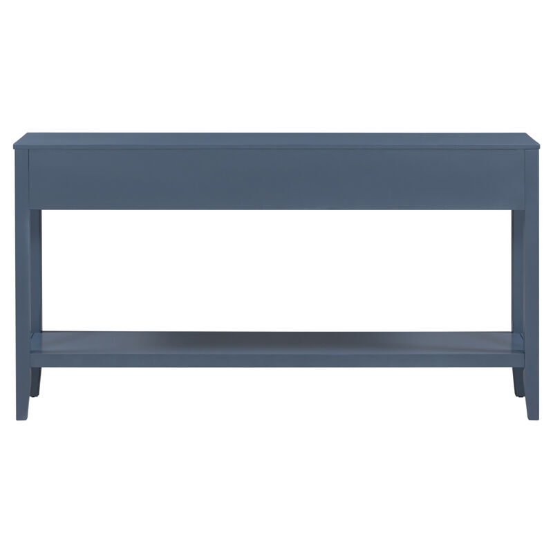 Contemporary 3-Drawer Console Table with 1 Shelf, Entrance Table for Entryway, Hallway, Living Room, Foyer, Corridor