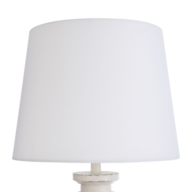 Old White Istress Table Lamp (Set of 2)