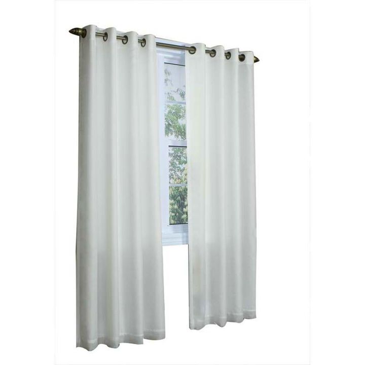 Commonwealth Thermavoile Rhapsody Lined European Voile Grommet Panel - 54x63" - Ivory