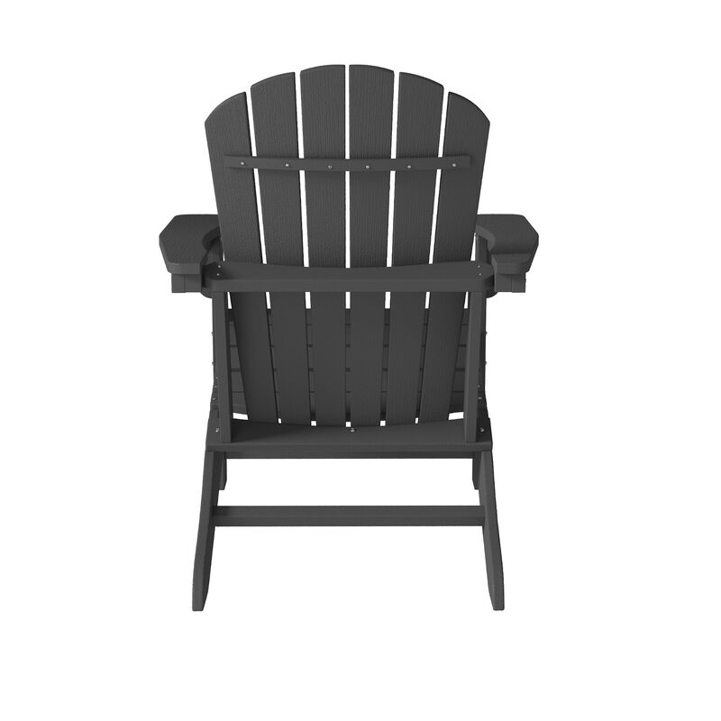 6 back panel fixed Outdoor Adirondack chair faux wood appearance material, a variety of colors, widened armrests 4.7 inches, load capacity of 380 pounds