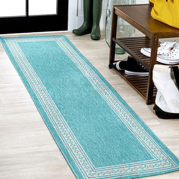 Lucia Classic Diamond Border Indoor/Outdoor Area Rug