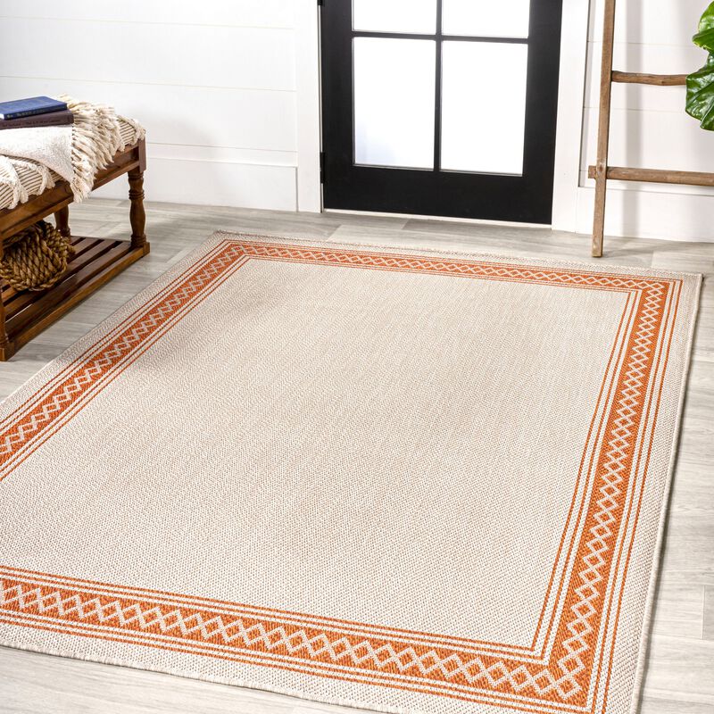 Lucia Classic Diamond Border Indoor/Outdoor Area Rug