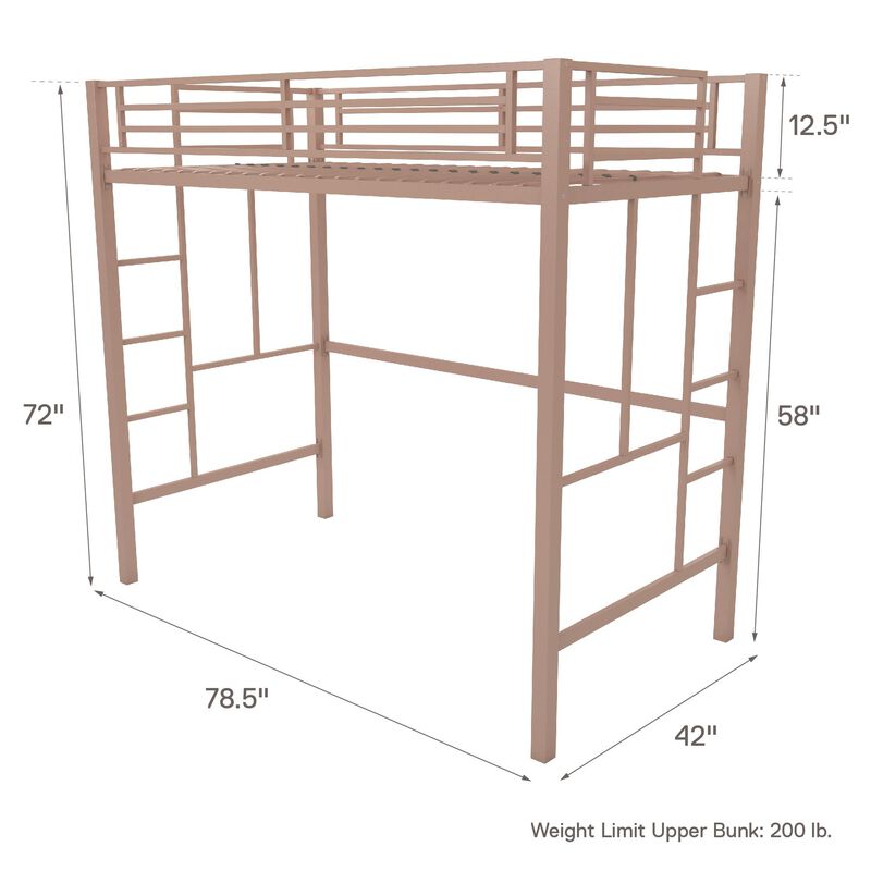 Atwater Living Grace Twin Metal Loft Bed