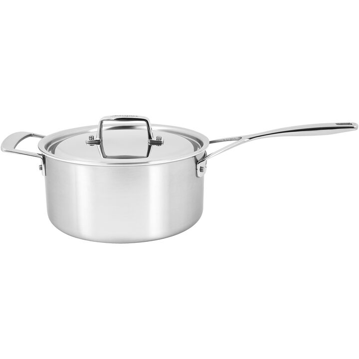 Demeyere Essential 5-ply 4-qt Stainless Steel Saucepan with Lid