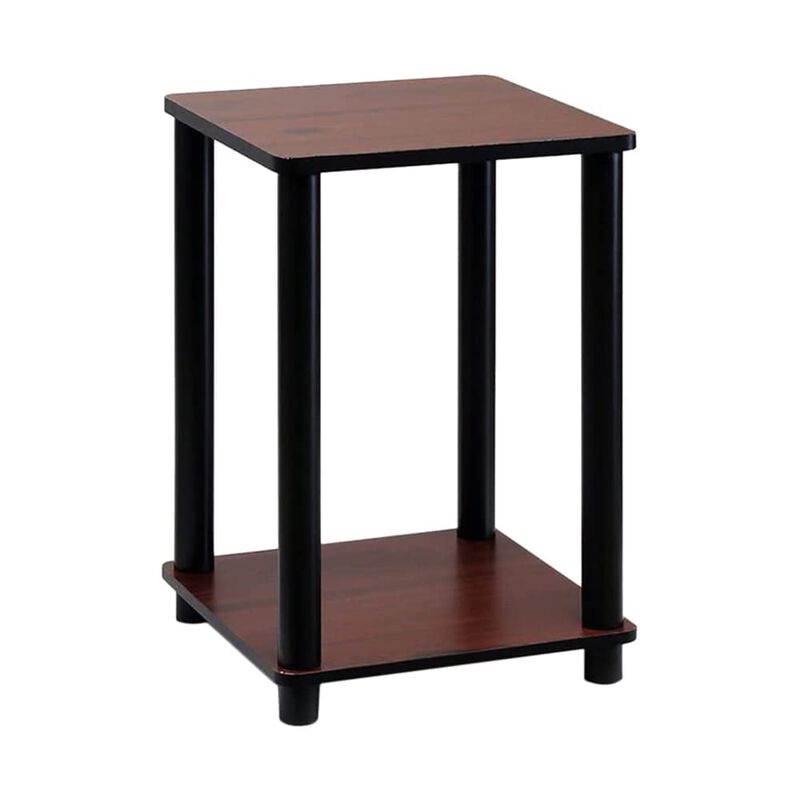 FurinnoFurinno Turn-N-Tube End Table, Dark Cherry/Black , 1-Pack