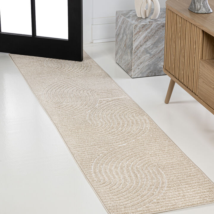 Skagen Minimalist Curve Geometric Area Rug