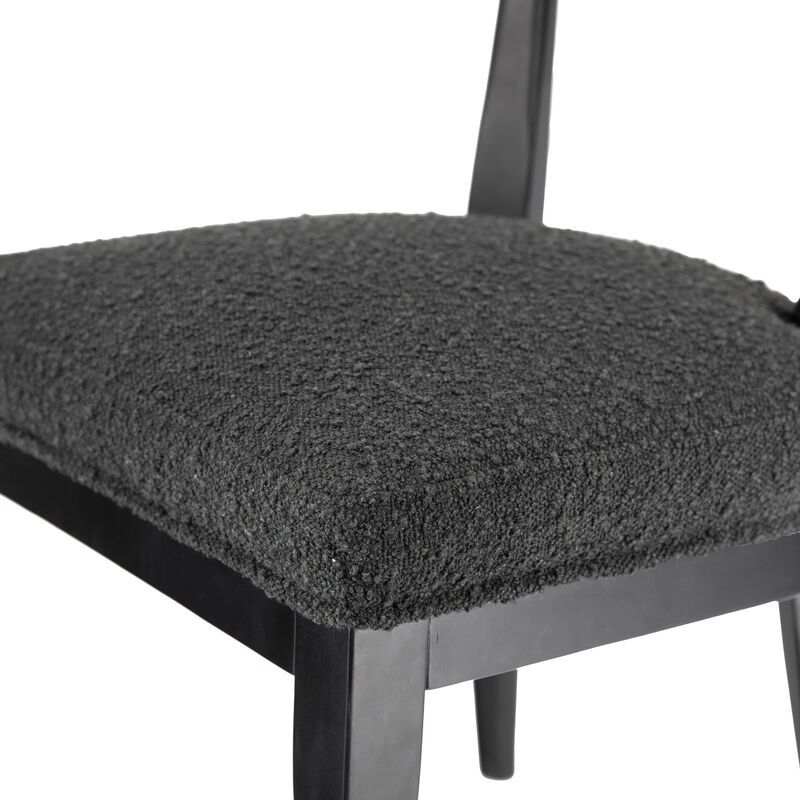 Palla Black Boucle Dining Chair